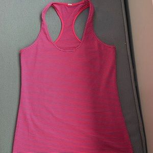Pink and Navy Stripe Lululemon Tank